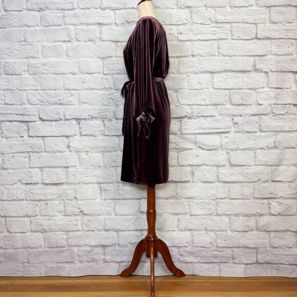 GAP Plum Velvet Knee-Length Dress - Picture 3 of 6